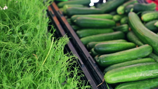 Summer farmers market on Main Street in Parker, Colorado.