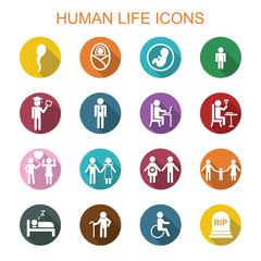 human life long shadow icons