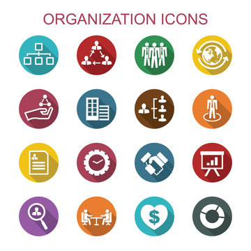 organization long shadow icons