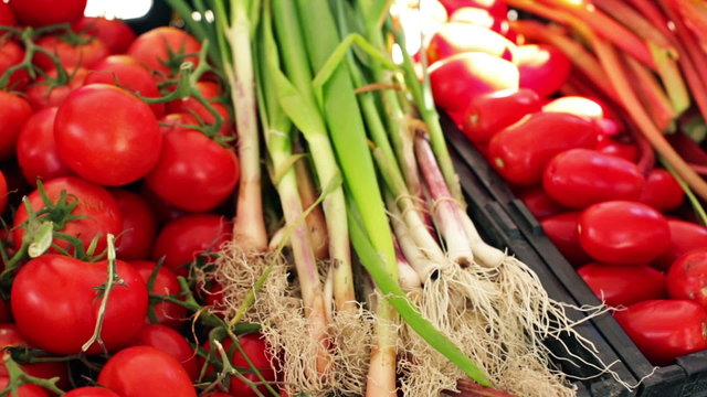 Summer farmers market on Main Street in Parker, Colorado.