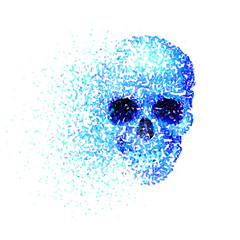 Blue skull