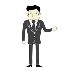 Obraz premium cartoon illustration of a young businessman