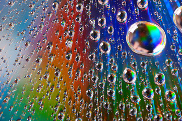 Water Drops On Diffraction Surface