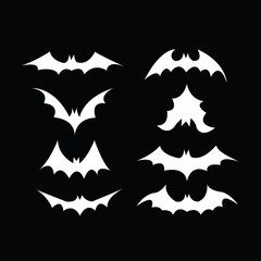 Obraz premium Set of bat symbol 