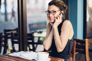 Attractive girl talking on the phone