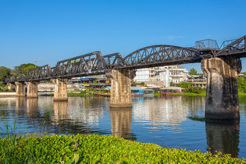 Obraz premium Bridge over the river Kwai in Kanchanaburi, Thailand