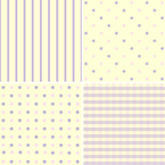 Set of cute pattern and background  abstract pastel tone