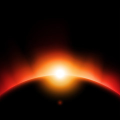 zaćmienie słońca wektor © Rzoog