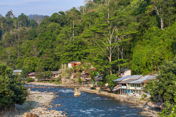 Fototapeta na wymiar Bukit lawang village, Sumatra, Indonesia