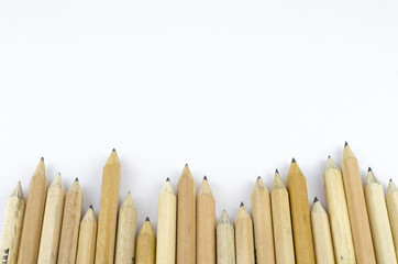 Wooden pencil isolated on white background