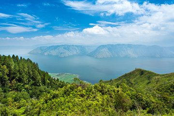 Lake toba or danau toba in North Sumatra, Indonesia
