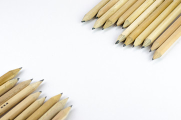 Obraz premium Wooden pencil isolated on white background