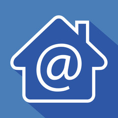 Logo maison et internet.