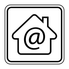 Logo maison et internet.