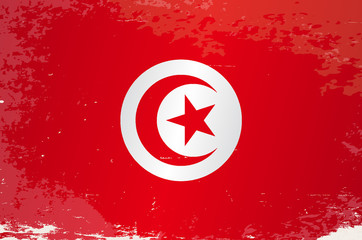 Tunisia Grunge Flag