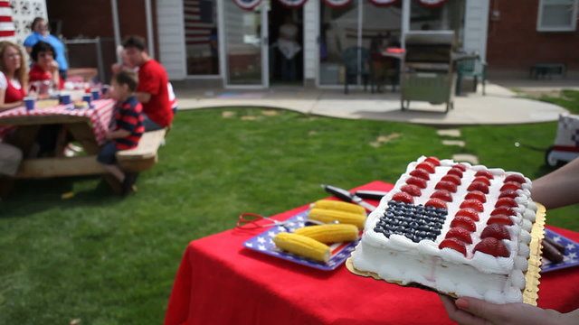 American flag cake