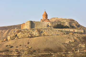 Khor Virap monastery near Ararat mountains, Armenia