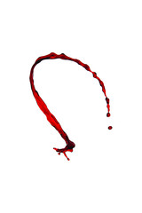 splash of wine on a white background