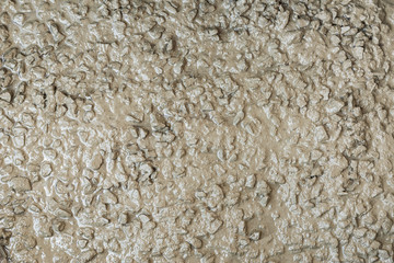 mixed fresh concrete on construction site