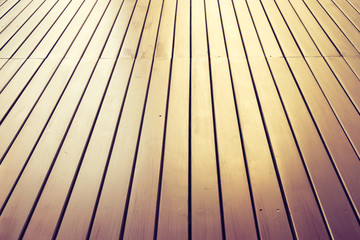 vintage filter of perspective wood plank