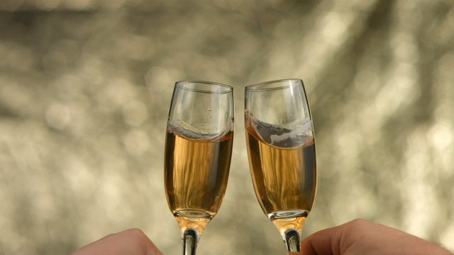 New Year's champagne toast