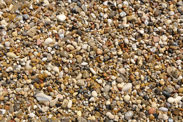 wet pebbles