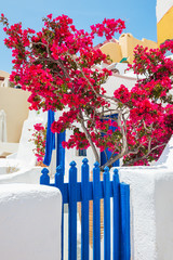 White-blue architecture on Santorini island, Greece