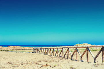 Malia beach, Crete island, Greece.