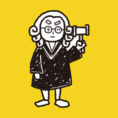 lawyer judge doodle