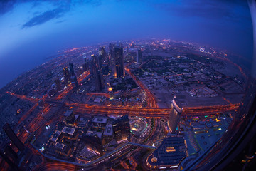Obraz premium Dubai night skylin