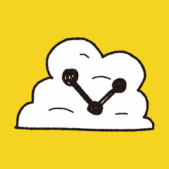 internet cloud doodle drawing