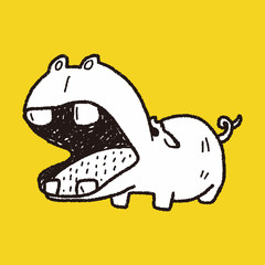hippo doodle