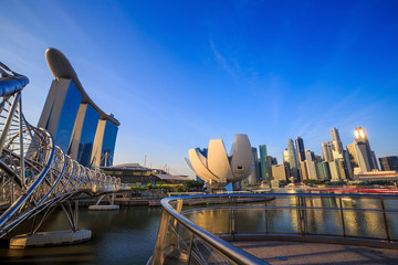 Beuatiful sunrise in the morning at Singapore