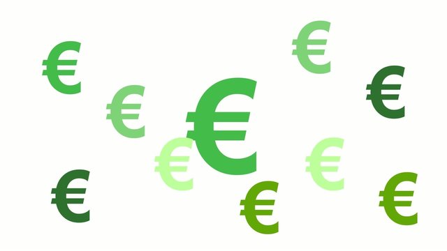 Viele grüne Eurozeichen 