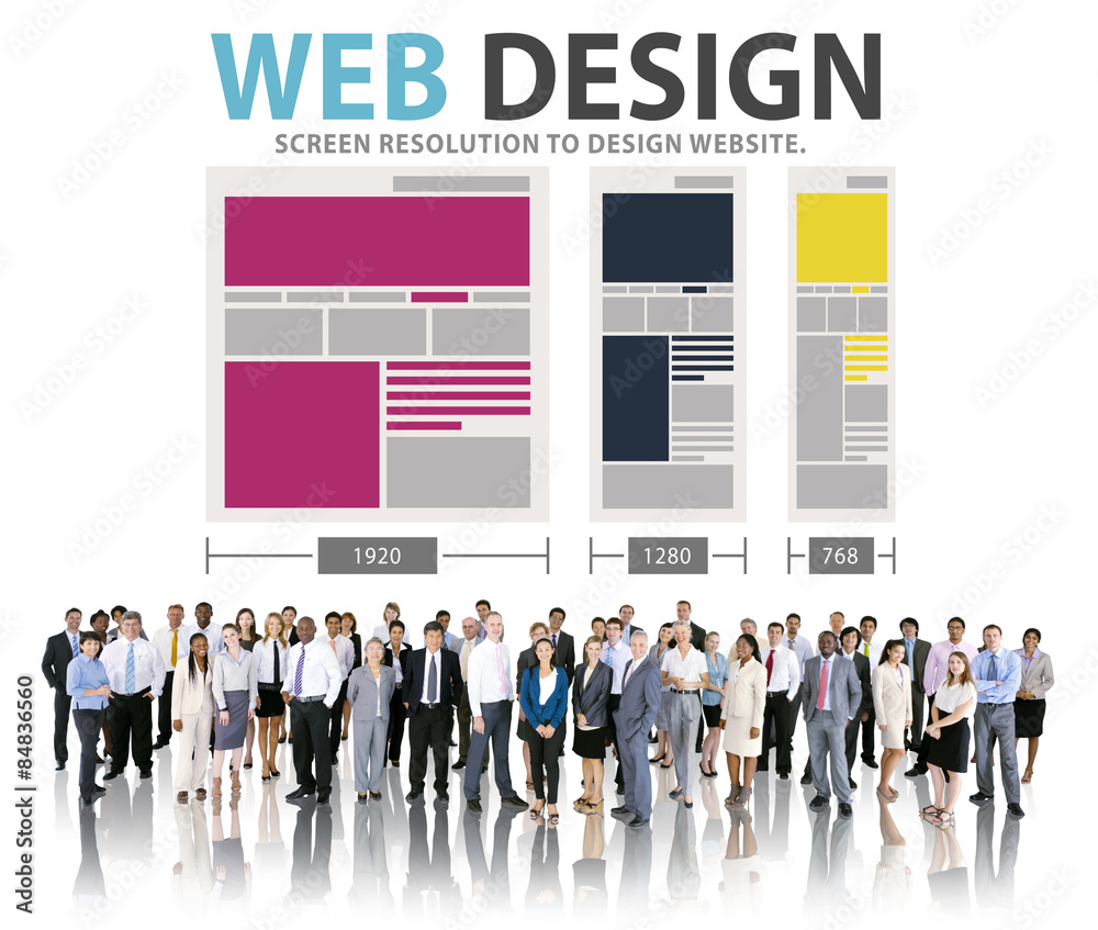 Poster web design network website ideas media information concept