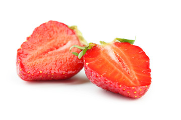 Strawberries berry isolated on white