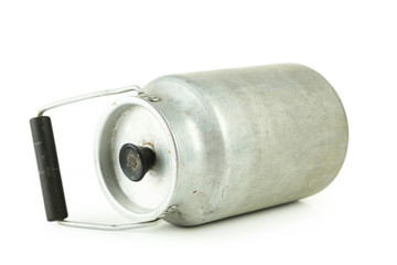 Can for milk isolated on white