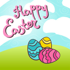 Happy easter illustration