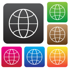 Globe web icon. vector design