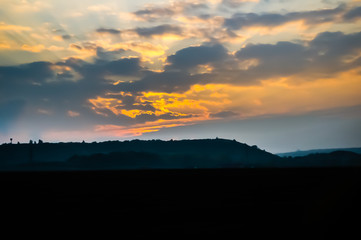 Sunset view in Czech Republic