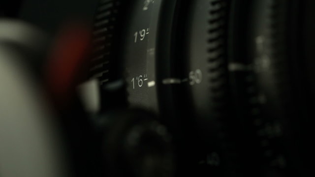 Behind the Scenes, Professional cinema camera lens focus numbers