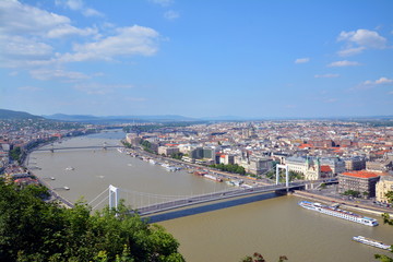 Fototapeta na wymiar Panorama Budapest citadel cittadella