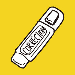 correction pen doodle