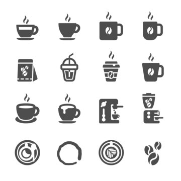 coffee icon set, vector eps10