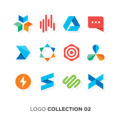 Logo collection 02. Vector graphic design elements for brand identity.