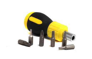 functional screwdriver with interchangeable inserts