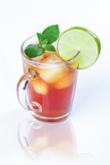 iced tea and lime