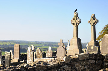 Cross at the hill of Slane, Ireland - obrazy, fototapety, plakaty