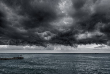 Storm over the sea