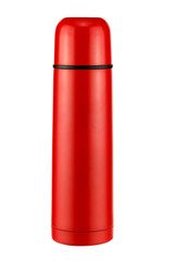 bright red thermos